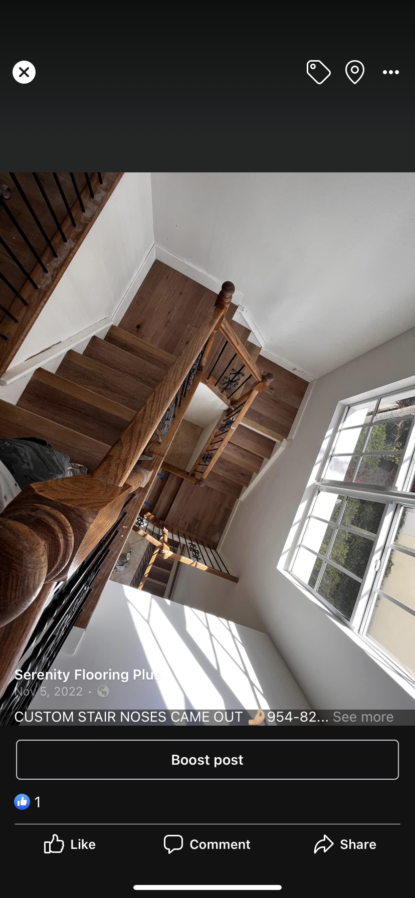 Custom staircase with stair noses — Serenity Flooring Plus Sebring FL